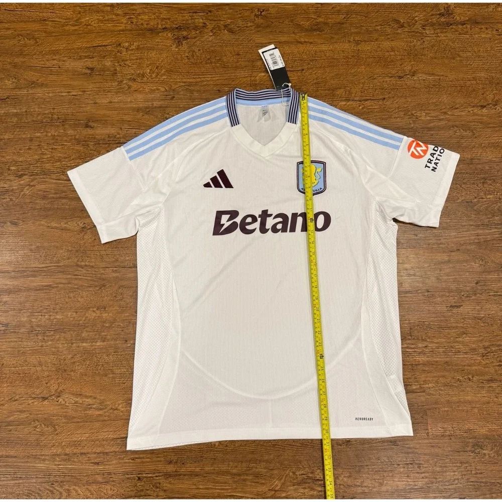 Adidas Aston Villa White 24/25 Soccer Futbol Football Away Jersey Shirt Men's XL